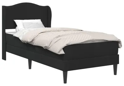 Produktbild von vidaXL Bettrahmen mit Kopfteil Schwarz 100 x 200 cm Samt