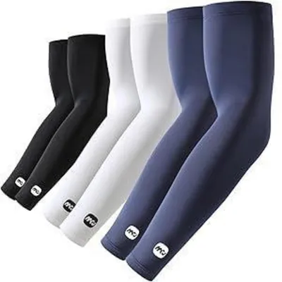 Immagine prodotto di Maniche protettive UV per il sole, traspiranti, 3 paia, colore: nero, bianco, blu navy, taglia XXL