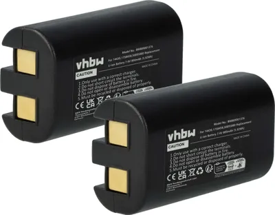 Produktbild von vhbw 2x Akku kompatibel mit Dymo LabelManager PnP, 260, 260 P, 280 Drucker Kopierer Scanner Etiketten-Drucker (800 mAh, 7,4 V, Li-Ion)