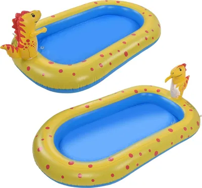 Obrázok produktu pre Detský vonkajší nafukovací bazén, dvor, roztomilý dinosaurus, darček, 67 x 41 26 palcov