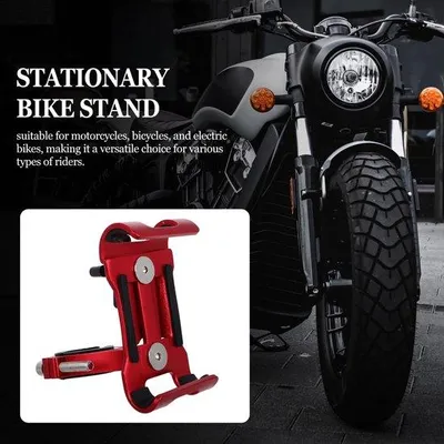 Productafbeelding van Navigatiehouder voor motorfiets, fietstelefoon, telefoonhouder voor fiets, zwart, aluminiumlegering
