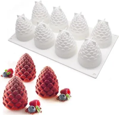 Produktbild von Silikon-Kuchenform für Mousse-Torte - Chocolade-Jelly-Dessert-Form - Dekorative DIY-Silikon-Kuchenbackform - Kuchenform für Mousse-Torte und Dessert