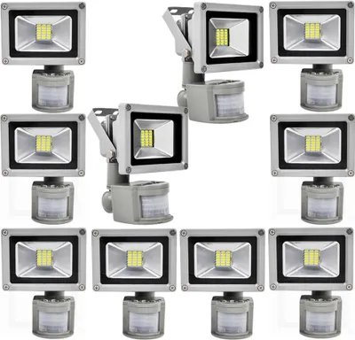 Produktbild von Greenmigo 10pcs 20W SMD LED Fluter Strahler mit Bewegungsmelder