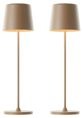 Produktbild von BRILLIANT LED-Akku-Tischleuchte Kaami, 2 W, 310 lm, 3000 K, cappuccino, 2er Set