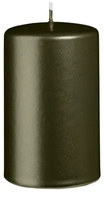 Produktbild von Stumpenkerzen Metallic Matt Olive 100 x Ø 60 mm, 12 Stück