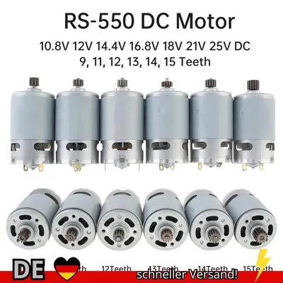 Produktbild von RS550 9 11 12 13 14 Zähne DC-Elektromotor 10 8 V 4 16 18 21 25