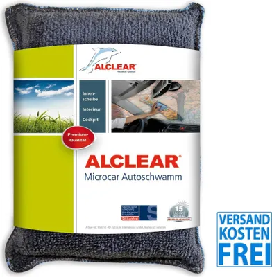 Produktbild von ALCLEAR 950014 Mikrofaser Scheiben Schwamm, blau/grau, Autopflege
