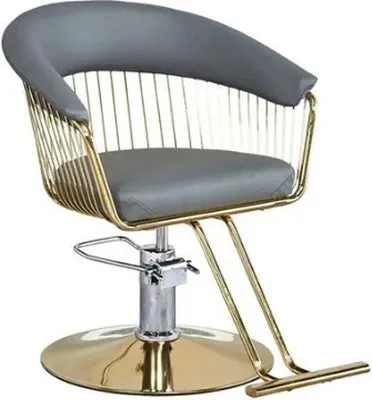 Productafbeelding van Famanu kappersstoel - Ergonomisch - Draaibaar - Verstelbare hoogte: 73-83 cm - Kunstleer en metaal - 52x63x83 cm