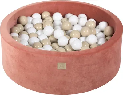Produktbild von Ballenbak VELVET Marsala Rood - 90x30 incl. 200 ballen - Wit, Beige