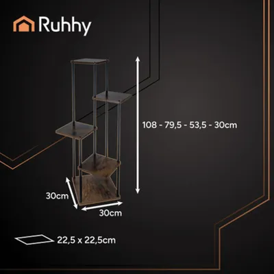 Zdjęcie produktu dla Stojak na kwiaty 108×30×30 cm, brązowy