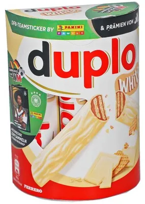 Produktbild von Haselnusscreme und Waffeln von weißer Schokolade, 10er Pack
