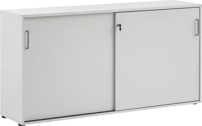 Produktbild von Büro Aktenschrank abschließbar META-80 in Licht grau, B/H/T: ca. 160,2/84,2/41 cm