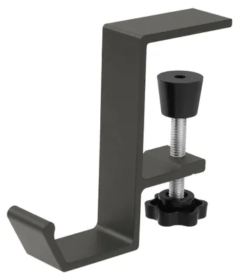 Immagine prodotto di Supporto per cuffie a doppio gancio - Regolabile da 1 a 4,5 cm - Grigio