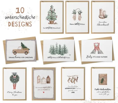 Produktbild von Weihnachtskarten "Cozy Christmas" mit Umschlägen