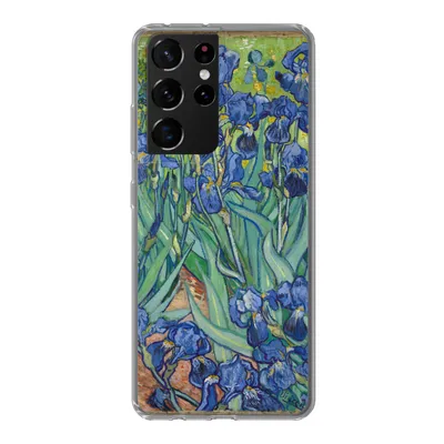 Produktbild von MuchoWow® Handyhülle Schutzhülle Hülle für Samsung Galaxy S21 Ultra Schwertlilien - Vincent van Gogh Silikon Softcase Handy Hülle - Mobiltelefon