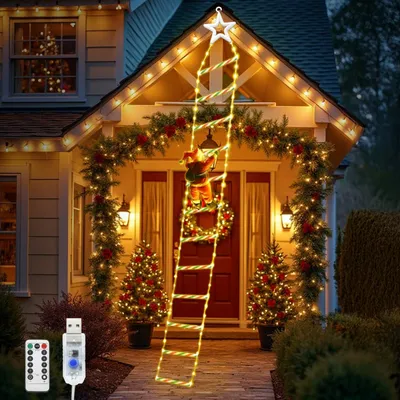 LED-Weihnachtsmann-Lichterkette, 3 m, 240 LEDs, IP65