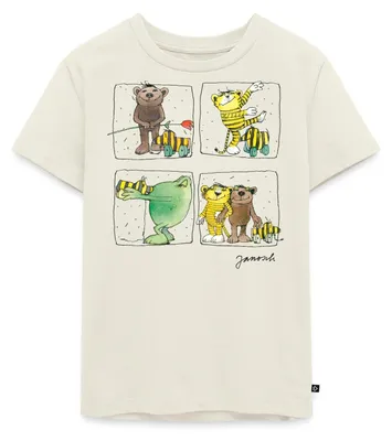 Produktbild von Spreadshirt Janosch Bär Tiger Günter Und Tigerente Kinder Premium T-Shirt, 122/128 (6 Jahre), Naturweiß