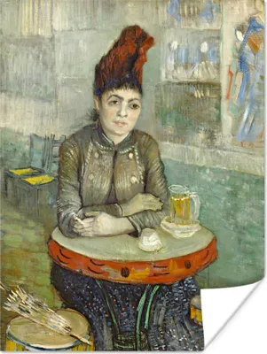 Produktbild von MuchoWow® Poster Agostina Segatori im Kaffeehaus: Le Tambourin - Vincent van Gogh 90x120 cm - Wohnzimmer