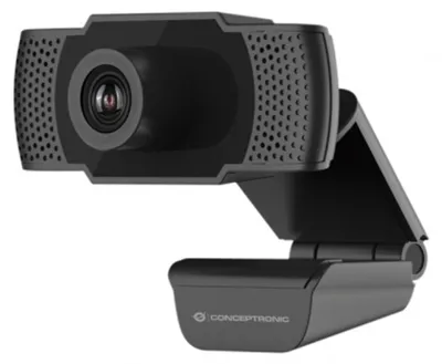 Produktbild von CONCEPTRONIC Webcam USB-A2.0 90° 1080P 30Hz FullHD +Mikro sw