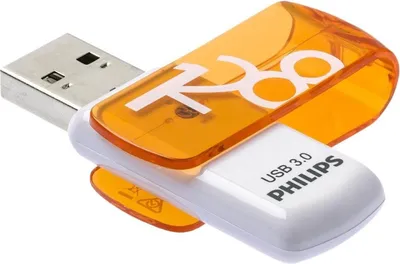 Obrázek produktu pro Philips FM12FD00B, 128 GB, USB Typ-A, 3.2 Gen 1 (3.1 Gen 1), Kloub, 8 g, Oranžová, Bílá