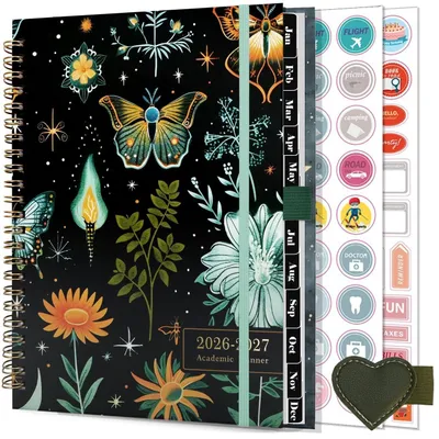 Productafbeelding van A5 Weekplanner 2026-2027 met Penring en Stickers