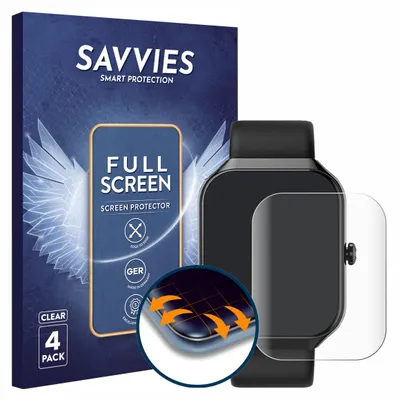 Produktbild von 4x Savvies Fullscreen Schutzfolie für Motast 2026 1.96" Displayschutz Folie Fullcover Klar Transparent