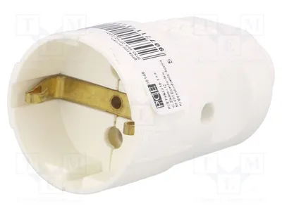 Productafbeelding van 1x Aansluitconnector: voor AC-stroomtoevoer, vrouwelijke connector, 2 polig, met aardingscontact, type 05148, voor eenfasennet