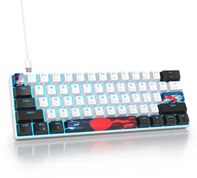 Productafbeelding van 60% Mechanisch Gaming Toetsenbord, 61 Toetsen met Lineaire Schakelaars en LED-Achtergrondverlichting
