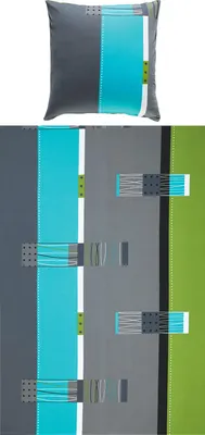 Produktbild von Erwin Müller Bettwäsche grün-blau-grau 1x 135x200 cm + 1x 80x80 cm