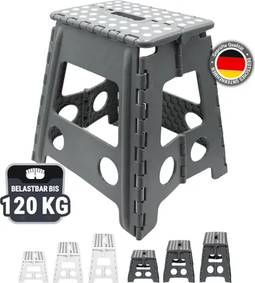 Produktbild von Klapphocker / Tritthocker, 29x22x39 cm, anthrazit-weiß