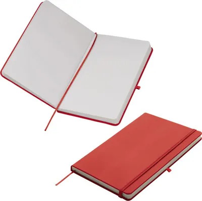 Produktbild von Notizbuch / DIN A5 / 160 S. / blanko / samtweiches PolyurethanHardcover / Farbe: rot