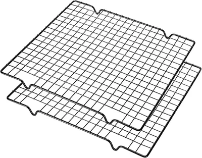 Image de 2 grilles de refroidissement pour gâteaux, idéales pour refroidir, cuire au four, griller