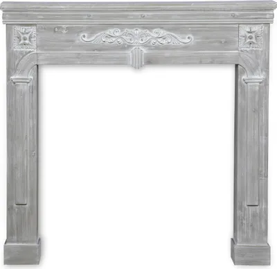 Immagine prodotto di sweeek - Cornice per camino con effetto legno sbiancato - Grigio piombo