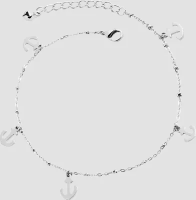 Produktbild von Akzent 5110001-001 Edelstahlfußkette silberfarben 22,5 + 5 cm Anker