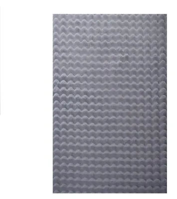 Imagen del producto de Ambiance 3D alfombra fluffy esponjoso pelo largo rectangular 140x200cm gris