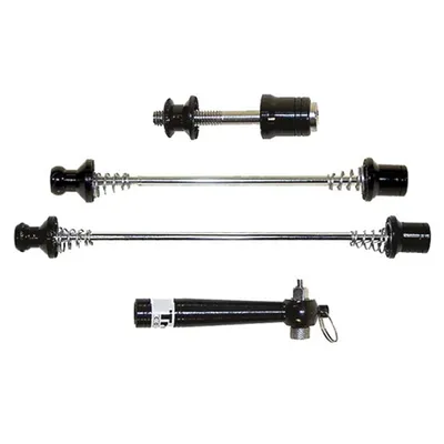 Produktbild von TranzX Schnellspanner Vorder-/Hinterradnabe + Sattelstütze schwarz