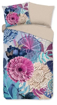 Obrázok produktu pre Sada posteľnej bielizne "Nishell" od značky HIP – modrá – (140x220 cm) – 100 % bavlna