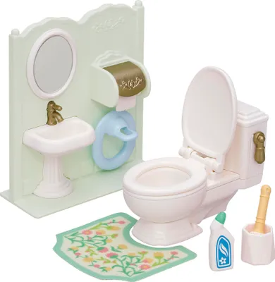 Obrázok produktu pre Sylvanian Families Toaletná súprava, hracia súprava, nábytok, kúpeľňa, hračka, pre deti, 5740