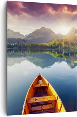 Produktbild von Bild auf Leinwand - Leinwandbild - Einteilig - See Natur - 70x100cm - Wand Bild - Wanddeko - Wandbilder - Leinwanddruck - Kunstdruck - Wanddekoration - Leinwand bilder - Wandbild - PA70x100-3579