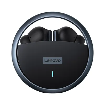 Zdjęcie produktu dla Bezprzewodowy douszny zestaw słuchawkowy Bluetooth Lenovo LP60 czarny (330631)