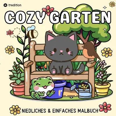 Produktbild von Cozy Malbuch für Erwachsene Garten Malbuch - Süße Motive aus dem Garten Bold and Easy