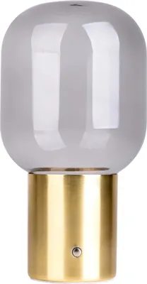 Produktbild von Näve Leuchten LED Tischleuchte ALBERO mit LED Platine dimmbar LED Tischleuchte ALBERO mit LED Platine dimmbar Tischleuchten - Akku-Tischleuchte "ALBERO" chrom H: 25 cm, Tischlampe im Retro Style, aus Metall und Glas in chrome, 25 cm hoch, Ø 13 cm, inkl. LED – dimmbar – Akkubetrieb – Akku- und Netzbetrieb – Berührungssensor