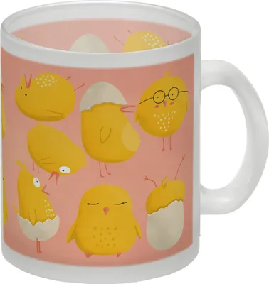 Produktbild von Küken Glas Tasse für Ostern