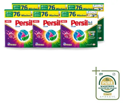 Produktbild von 6 x Persil Discs Color 4-in-1 Waschmittel - 76 Kapseln - Vorratspackung - 6 Stücke