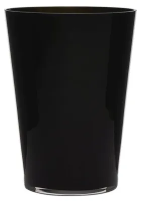 Produktbild von Glasvase/Blumenvase - schwarz - konische Form - 30 x 22 cm
