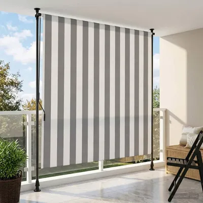 Immagine prodotto di Maison Exclusive - Tenda a rullo da esterno antracite e bianco 150 x 270 cm