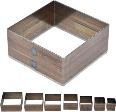 Produktbild von 7 Stück 20-50 mm quadratische Leder-Bastel-DIY-Leder-Schneideform-Stanzwerkzeug