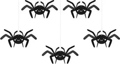 Produktbild von Papierdekoration Spinnen Halloween 5 tlg. Girlanden