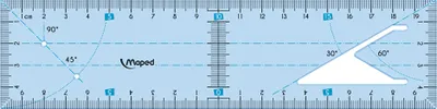 Produktbild von Maped Geometrie-Lineal bruchfest 200 mm blau-transparent