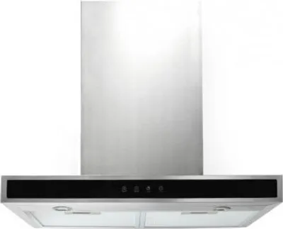 Produktbild von PKM Kaminabzugshaube 8060G Z - 60cm, Touch-Control, Edelstahl, Glasfront schwarz